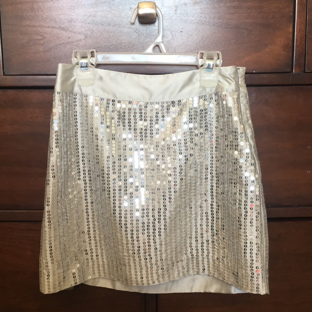Gap Size 0 Silver Sequined Mini Skirt